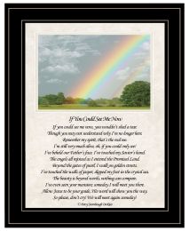 "If You Can See Me Now" (Double Rainbow) by Artisan Trendy Decor 4U; Ready to Hang Framed Print; Black Frame