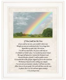 "If You Can See Me Now" (Double Rainbow) by Artisan Trendy Decor 4U; Ready to Hang Framed Print; White Frame