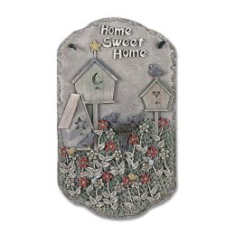 Welcome Sign; "Birdbath" Porch Decor; Resin Slate Plaque; Ready To Hang Decor