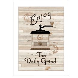 "The Daily Grind" by Millwork Engineering; Ready to Hang Framed Print; White Frame