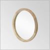 Heather Modern Round Mirror with Mango Wood Frame