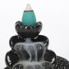 Lotus Waterfall Backflow Smoke Handcraft Incense Burner Censer Holder with Free 60pcs Cones