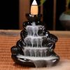 Lotus Waterfall Backflow Smoke Handcraft Incense Burner Censer Holder with Free 60pcs Cones