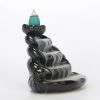 Lotus Waterfall Backflow Smoke Handcraft Incense Burner Censer Holder with Free 60pcs Cones