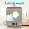 Kitchen Scale Digital Food Scales Bascula Electronic Cooking Scale Weight Touch Screen Glass Top Diet 5kg/11Lbs Accuracy 5 Core K 53