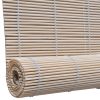 vidaXL Roller Blind Bamboo 55.1"x86.6" Natural