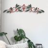 32 Inch Olive Branch Metal Wall Decor; Green And Brown