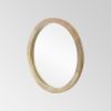 Heather Modern Round Mirror with Mango Wood Frame