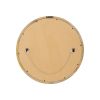 Heather Modern Round Mirror with Mango Wood Frame