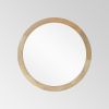 Heather Modern Round Mirror with Mango Wood Frame