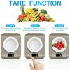 Kitchen Scale Digital Food Scales Bascula Electronic Cooking Scale Weight Touch Screen Glass Top Diet 5kg/11Lbs Accuracy 5 Core K 53