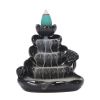 Lotus Waterfall Backflow Smoke Handcraft Incense Burner Censer Holder with Free 60pcs Cones