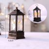 1pc Christmas Lantern Decoration; Vintage Style Hanging Electric Candle Oil Lamp; Christmas Ornaments For Tables & Desks; Holiday Home Decor