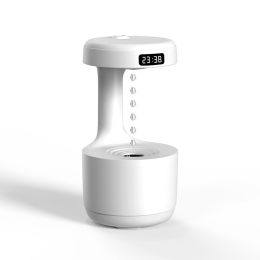 Anti-gravity Air Humidifier Water Drop Aromatherapy Humidifiers; Anti-Gravity Humidifier with Clockwork Drip Diffuser; Levitating Drip (colour: white)