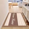 Simple Geometric Home Entrance Floor Mat Crystal Velvet Absorbent Non-slip Arched Rectangle Carpet Home Decoration Foot Mat Semi-circle Door Mat