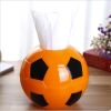 Football Shape Tissue Holder Creative Round Roll Tissue Holder Paper Pumping Box Tissue Box Paper Pot for Home Office Car