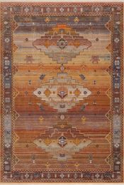 Stylish Classic Pattern Design Vintage Bohemian Southwestern Sierra Area Rug (Color: Brown & Yellow, size: 5' X 8')