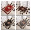 Thickened Absorbent Jacquard Carpet Dornier Woven Living Room Bathroom Rug Kitchen Non-slip Home Entry Floor Door Mat Red Brown