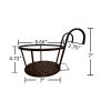 Hanging Railing Planters Flower Pot Holders Metal Planter Racks Fence Potted Stand Mounted Round Plant Baskets Container for Indoor Outdoor Use