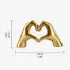 Nordic Heart Gesture Sculpture Resin Abstract Hand Love Statue Figurines Wedding Home Living Room Desktop Ornaments Room Decor