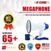 5 Core Megaphone Bullhorn Cheer Horn Mic Recording Siren Blow Horn Rechargeable battery Hand Held Mega Phone Loudhailer 8R-USB-WB