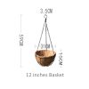 Planter Hangers Flower Plant Pot Metal Hanging Flower Basket with Coconut Coir Liner