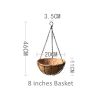 Planter Hangers Flower Plant Pot Metal Hanging Flower Basket with Coconut Coir Liner