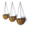 Planter Hangers Flower Plant Pot Metal Hanging Flower Basket with Coconut Coir Liner