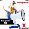 5 Core Megaphone Bullhorn Cheer Horn Mic Recording Siren Blow Horn Rechargeable battery Hand Held Mega Phone Loudhailer 8R-USB-WB