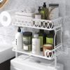 Teardrop-shaped shelf toilet rack double